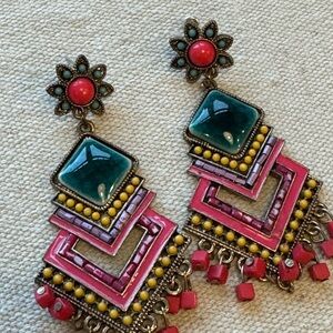 colorful statement earrings